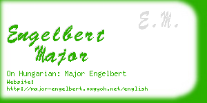 engelbert major business card